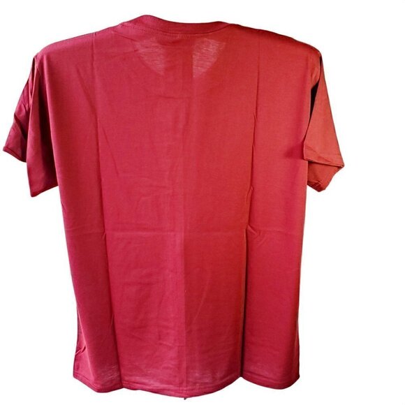 CASUAL Red crew neck Printed Tee Shirts Tops - Picture 2 of 5
